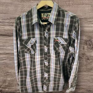Mossy Oak Multicolor Plaid Western Shirt Med